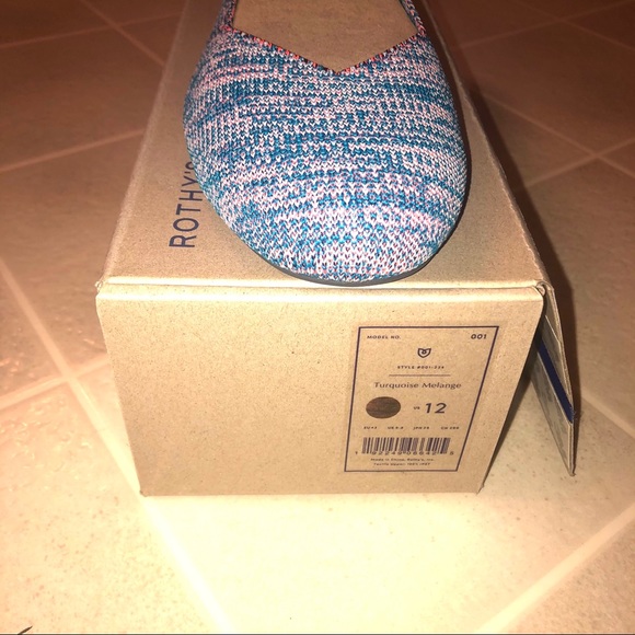 Rothy’s Turquoise Melange Flats Size 12 NWT - Picture 3 of 5